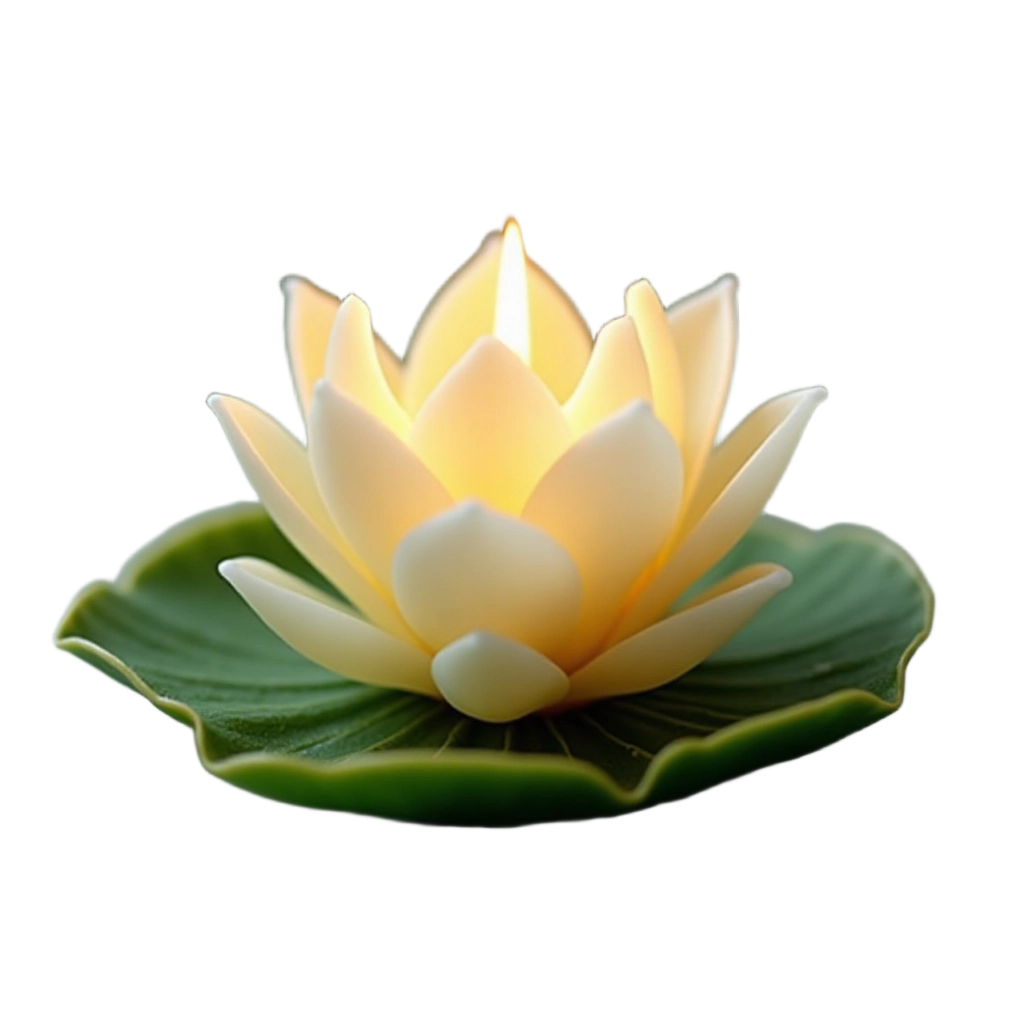 Glowing Lotus Candle